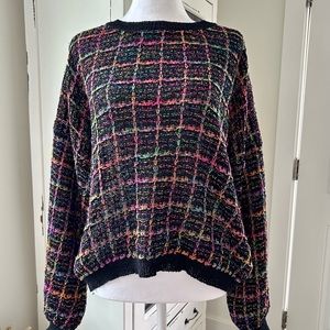 Dreamers Neon Rainbow Stitch Sweater